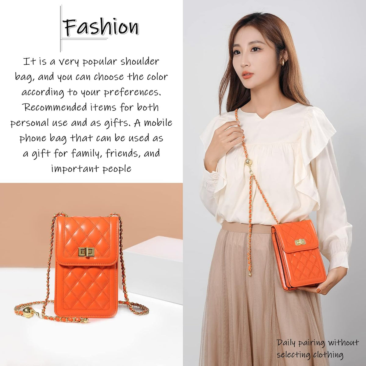 Women Small Crossbody Cell Phone Purse Leather Phone Purse Mini Messenger Shoulder Handbag Wallet | Small