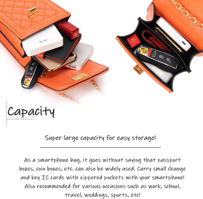 Women Small Crossbody Cell Phone Purse Leather Phone Purse Mini Messenger Shoulder Handbag Wallet | Small