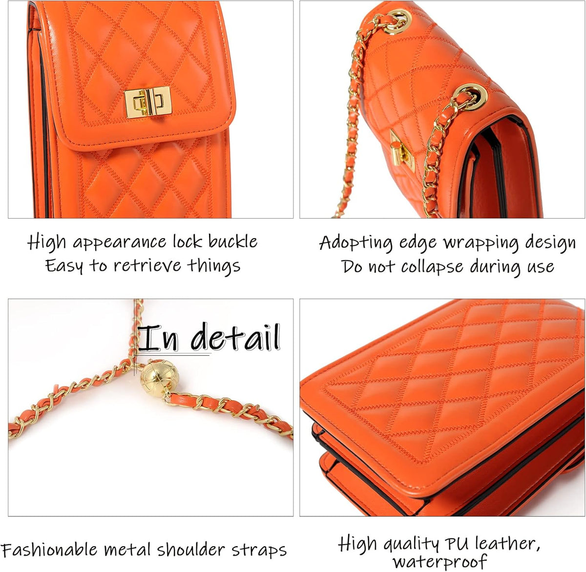 Women Small Crossbody Cell Phone Purse Leather Phone Purse Mini Messenger Shoulder Handbag Wallet | Small