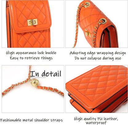 Women Small Crossbody Cell Phone Purse Leather Phone Purse Mini Messenger Shoulder Handbag Wallet | Small