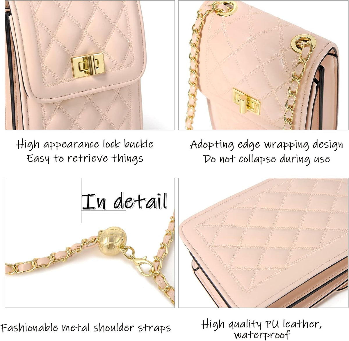 Women Small Crossbody Cell Phone Purse Leather Phone Purse Mini Messenger Shoulder Handbag Wallet | Small
