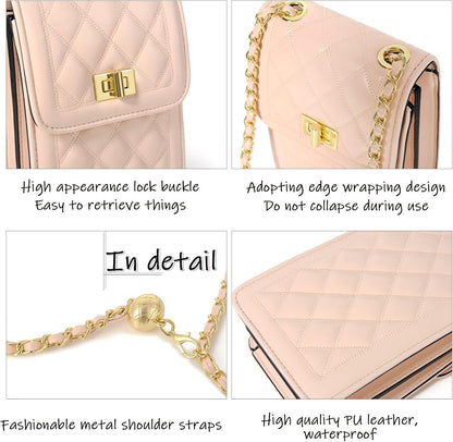 Women Small Crossbody Cell Phone Purse Leather Phone Purse Mini Messenger Shoulder Handbag Wallet | Small