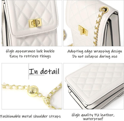Women Small Crossbody Cell Phone Purse Leather Phone Purse Mini Messenger Shoulder Handbag Wallet | Small