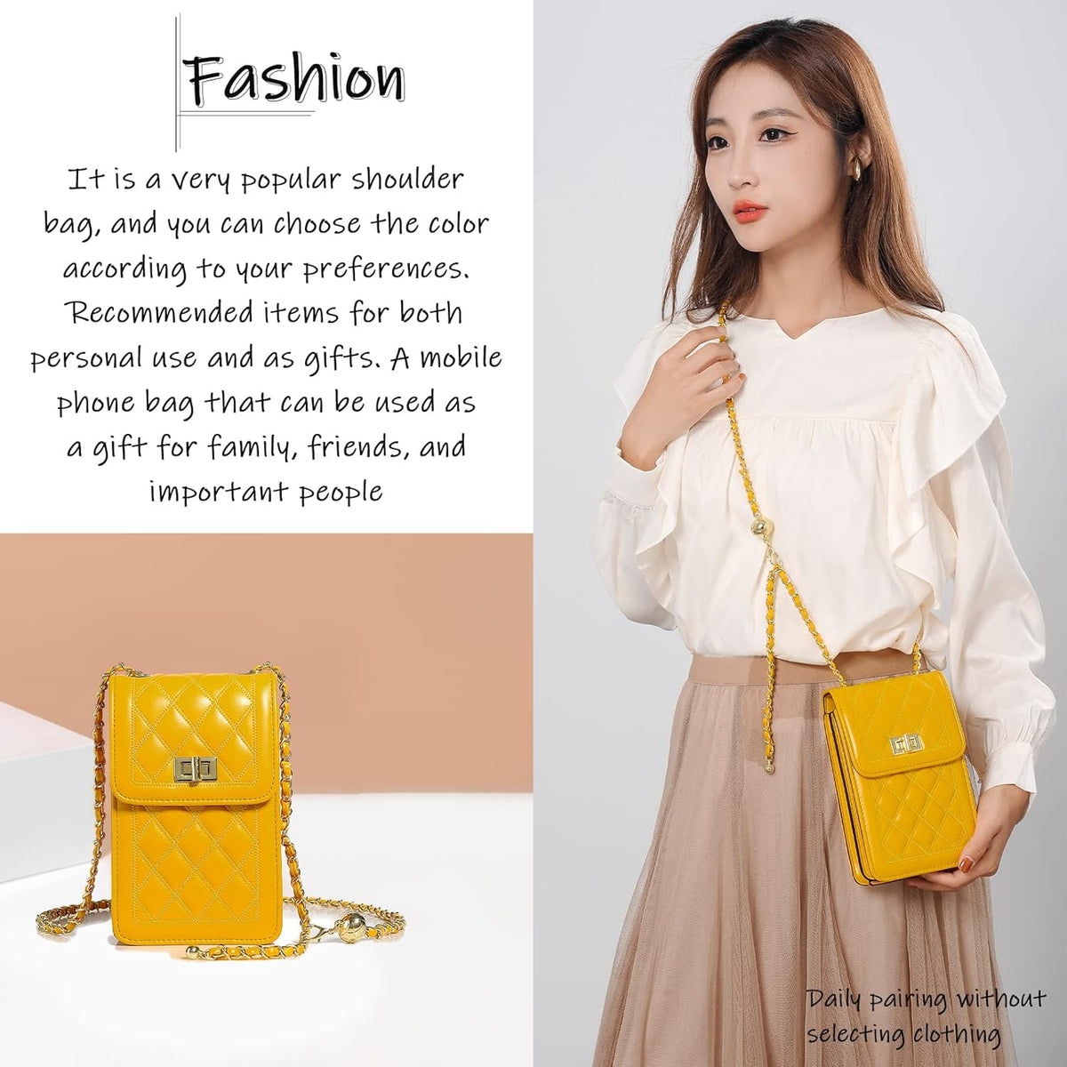 Women Small Crossbody Cell Phone Purse Leather Phone Purse Mini Messenger Shoulder Handbag Wallet | Small