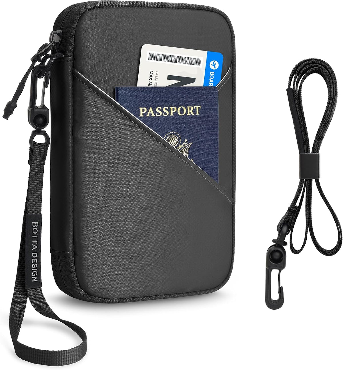 Passport Holder for Travel Women, Family Passport Bag, Travel Document Organizer Case, RFID Blocking Protector Book Wallet for Men, Waterproof Cover Essentials for Credit Cards (Purple, M)