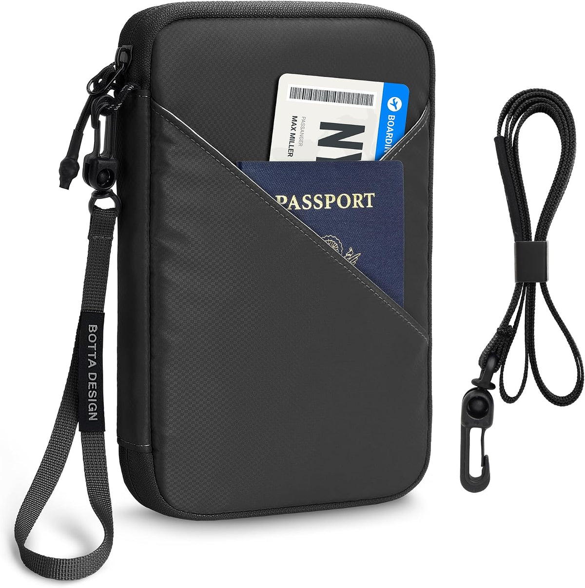 Passport Holder for Travel Women, Family Passport Bag, Travel Document Organizer Case, RFID Blocking Protector Book Wallet for Men, Waterproof Cover Essentials for Credit Cards (Purple, M)