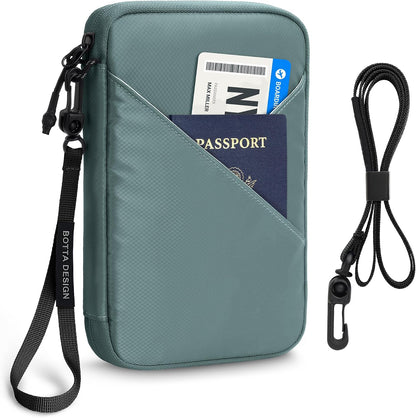 Passport Holder for Travel Women, Family Passport Bag, Travel Document Organizer Case, RFID Blocking Protector Book Wallet for Men, Waterproof Cover Essentials for Credit Cards (Purple, M)