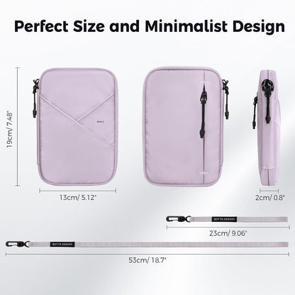 Passport Holder for Travel Women, Family Passport Bag, Travel Document Organizer Case, RFID Blocking Protector Book Wallet for Men, Waterproof Cover Essentials for Credit Cards (Purple, M)
