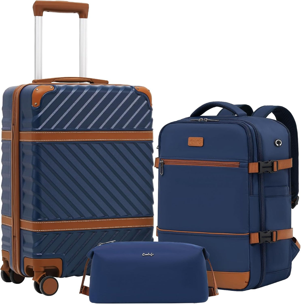 Luggage Set Suitcase Carry On Luggage PC Hardshell Luggage TSA Lock Spinner Wheels Telescopic Handle