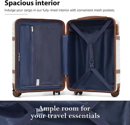 Luggage Set Suitcase Carry On Luggage PC Hardshell Luggage TSA Lock Spinner Wheels Telescopic Handle