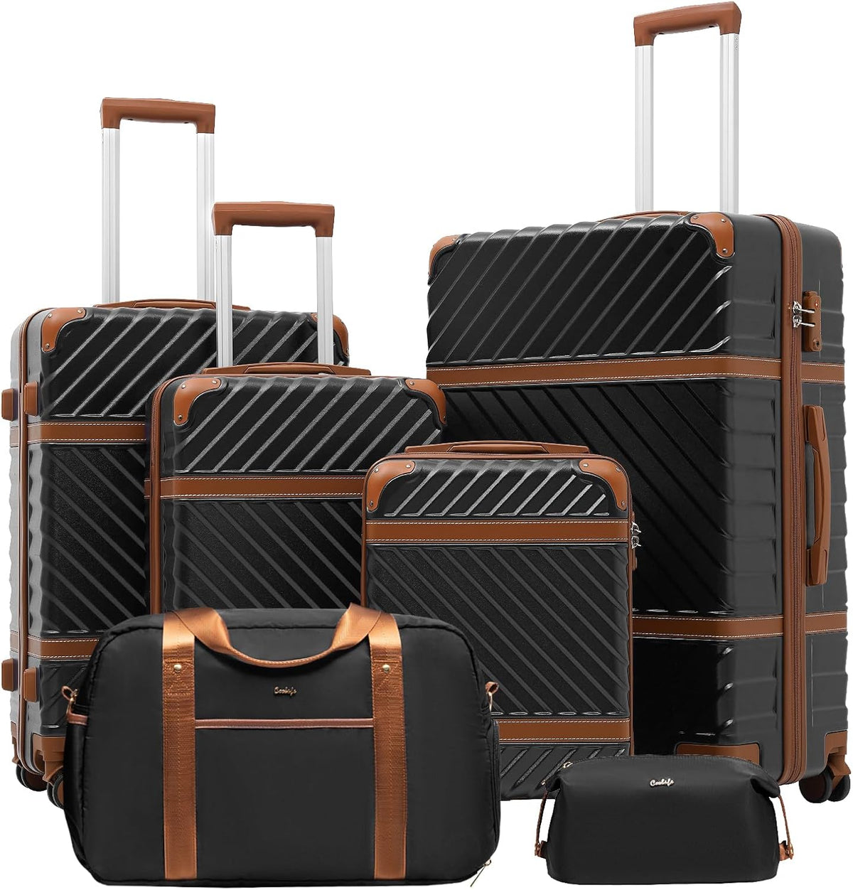 Luggage Set Suitcase Carry On Luggage PC Hardshell Luggage TSA Lock Spinner Wheels Telescopic Handle