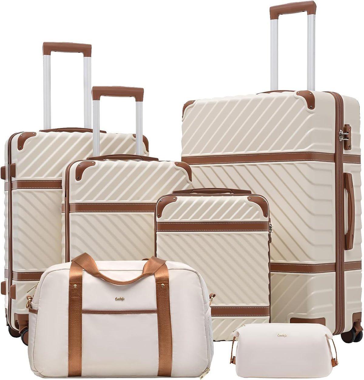 Luggage Set Suitcase Carry On Luggage PC Hardshell Luggage TSA Lock Spinner Wheels Telescopic Handle