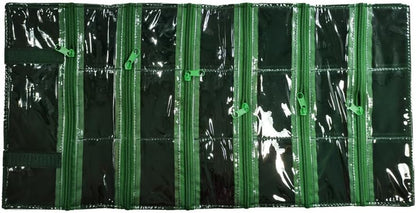 Travel Jewelry Roll Bag Portable Organizer Pouch With Grids&PVC Cover Storage Bags for Necklace, Bracelet, Bracelet,Ring, Badge, Pendant