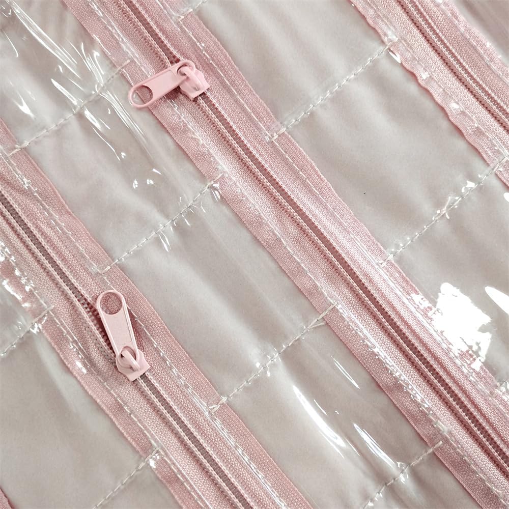 Travel Jewelry Roll Bag Portable Organizer Pouch With Grids&PVC Cover Storage Bags for Necklace, Bracelet, Bracelet,Ring, Badge, Pendant