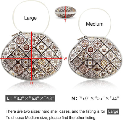 Hard Travel Case for Silicone Bras [A-DD Cup] Premium Nubra Organizer Portable Lingerie Underwear Storage Bag (Brown Plaid)