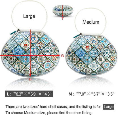 Hard Travel Case for Silicone Bras [A-DD Cup] Premium Nubra Organizer Portable Lingerie Underwear Storage Bag (Brown Plaid)
