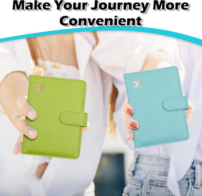 Passport Holder for Women and Men, Passport Holder Card Slots, RFID Blocking Passport Wallet, Travel Essentials Cute Passport Cover Passport Case (Navy blue)