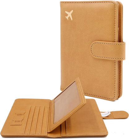 Passport Holder for Women and Men, Passport Holder Card Slots, RFID Blocking Passport Wallet, Travel Essentials Cute Passport Cover Passport Case (Navy blue)