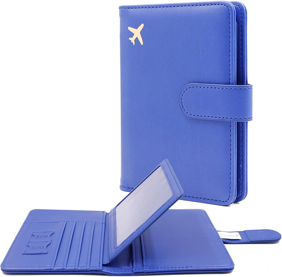 Passport Holder for Women and Men, Passport Holder Card Slots, RFID Blocking Passport Wallet, Travel Essentials Cute Passport Cover Passport Case (Navy blue)