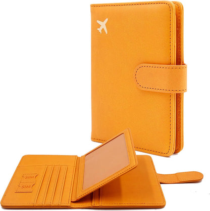Passport Holder for Women and Men, Passport Holder Card Slots, RFID Blocking Passport Wallet, Travel Essentials Cute Passport Cover Passport Case (Navy blue)