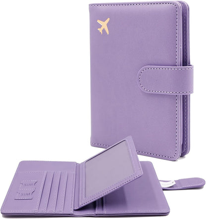 Passport Holder for Women and Men, Passport Holder Card Slots, RFID Blocking Passport Wallet, Travel Essentials Cute Passport Cover Passport Case (Navy blue)
