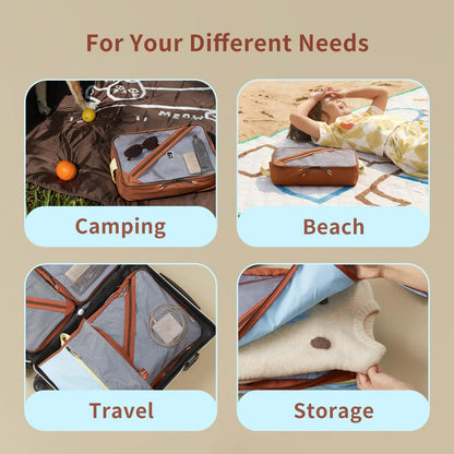 3 Set Packing Cubes for Travel with Hanging Straps | Double Zipper, Premium Luggage Organizer Bags, Lightweight Hanging Travel Organizer Set, Packing Bags for Suitcase Essentials