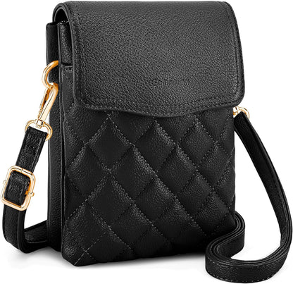 RFID Small Crossbody Bags for Women Quilted Cell Phone Purse Women's Crossbody Handbags with Credit Card Slots