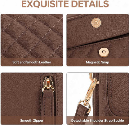 RFID Small Crossbody Bags for Women Quilted Cell Phone Purse Women's Crossbody Handbags with Credit Card Slots