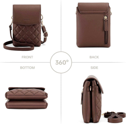 RFID Small Crossbody Bags for Women Quilted Cell Phone Purse Women's Crossbody Handbags with Credit Card Slots
