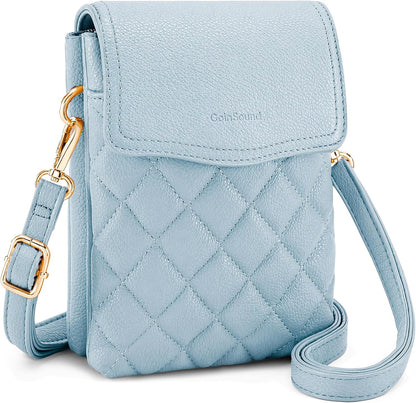 RFID Small Crossbody Bags for Women Quilted Cell Phone Purse Women's Crossbody Handbags with Credit Card Slots