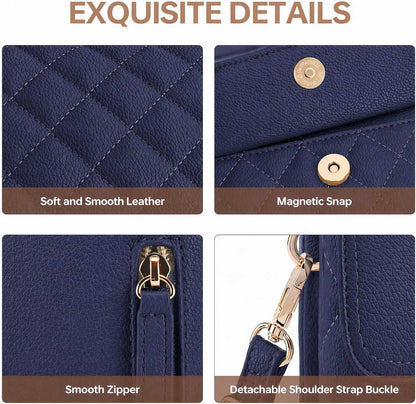 RFID Small Crossbody Bags for Women Quilted Cell Phone Purse Women's Crossbody Handbags with Credit Card Slots