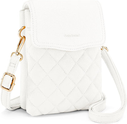 RFID Small Crossbody Bags for Women Quilted Cell Phone Purse Women's Crossbody Handbags with Credit Card Slots