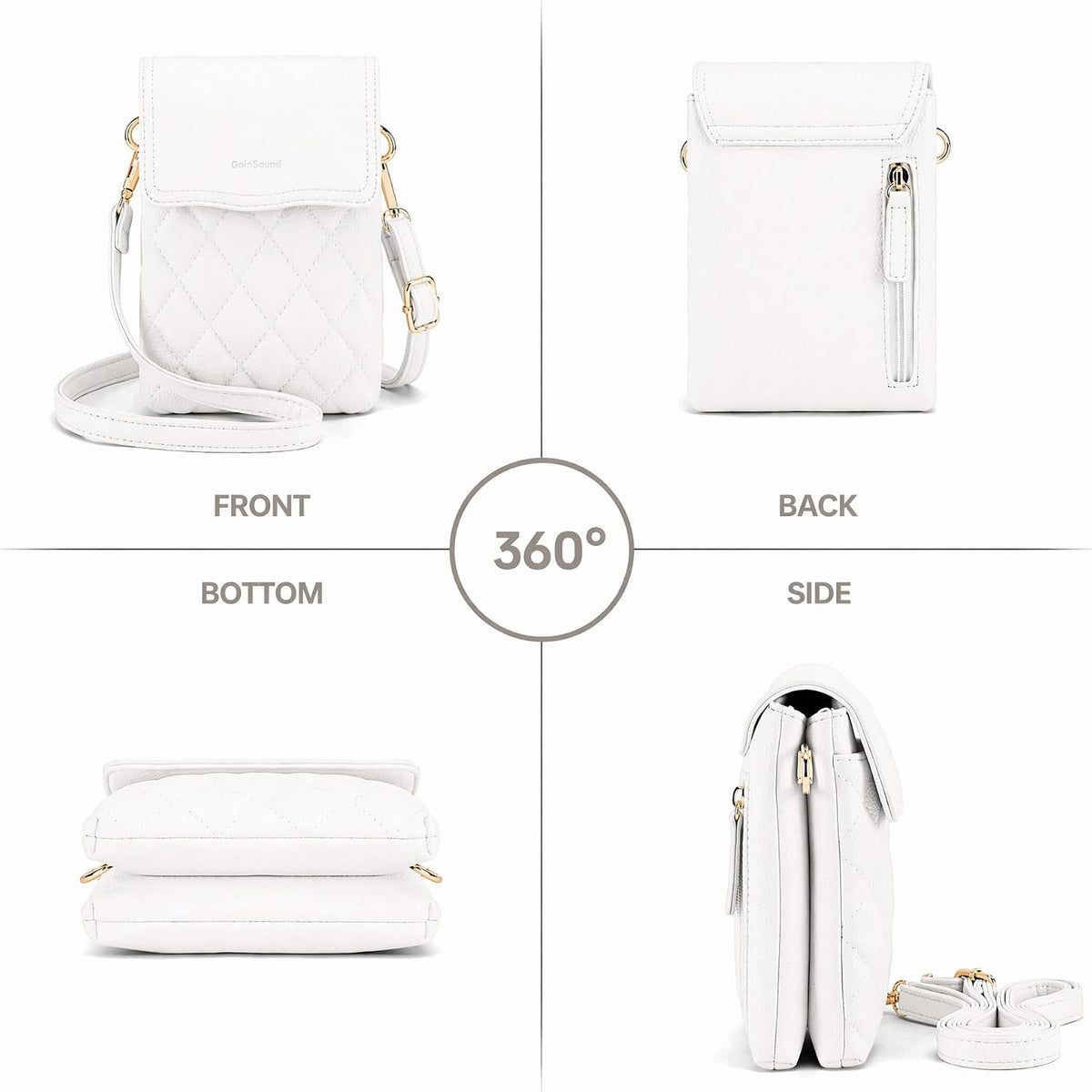 RFID Small Crossbody Bags for Women Quilted Cell Phone Purse Women's Crossbody Handbags with Credit Card Slots