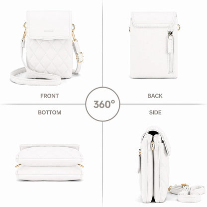 RFID Small Crossbody Bags for Women Quilted Cell Phone Purse Women's Crossbody Handbags with Credit Card Slots