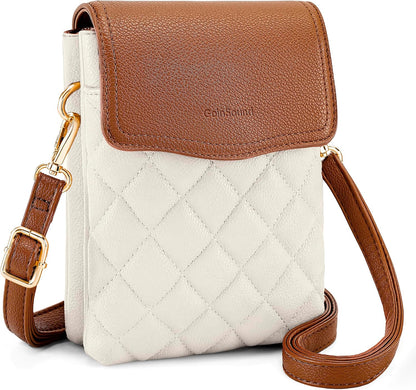 RFID Small Crossbody Bags for Women Quilted Cell Phone Purse Women's Crossbody Handbags with Credit Card Slots
