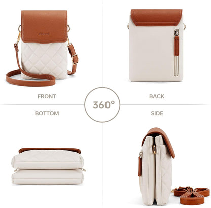 RFID Small Crossbody Bags for Women Quilted Cell Phone Purse Women's Crossbody Handbags with Credit Card Slots