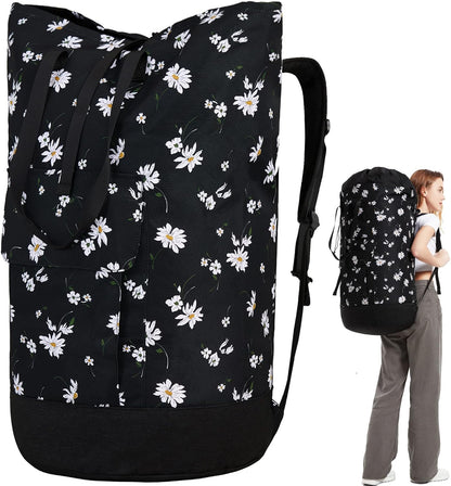 Laundry Bag for College, 115L Heavy Duty Laundry Backpack with Shoulder Straps, Large Dirty Clothes Bag for Dorm, Apartment and Laundromat, Laundry Duffle Bag for Travel, Beach, Camping, oyster grey