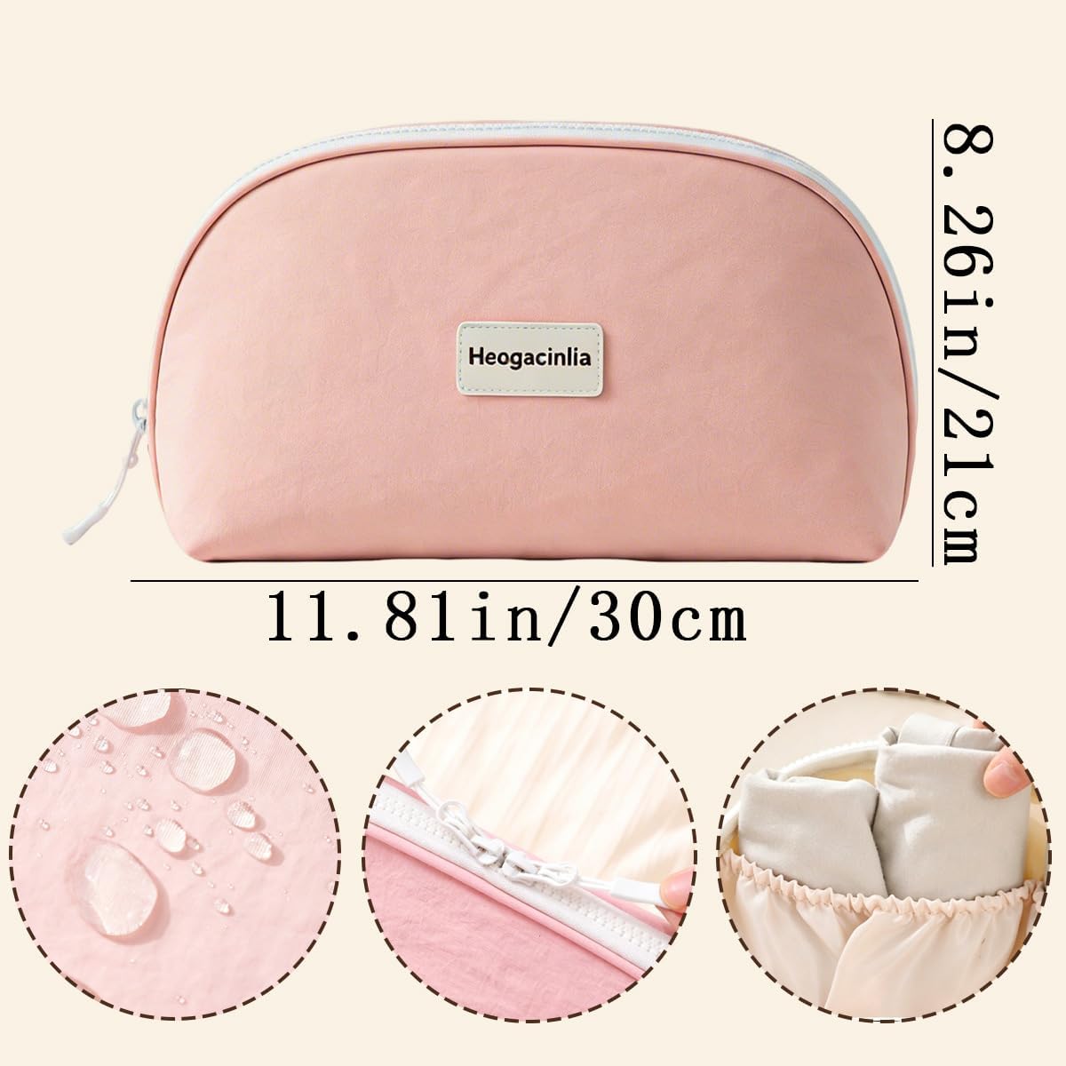 Travel Underwear Organizer Bag for Women 11.81 In Large Capacity Packing Cube Portable Lingerie Travel Bags Multi-Compartment Storage Bag for Bras Sock Cosmetic Makeup Brushes Accessories