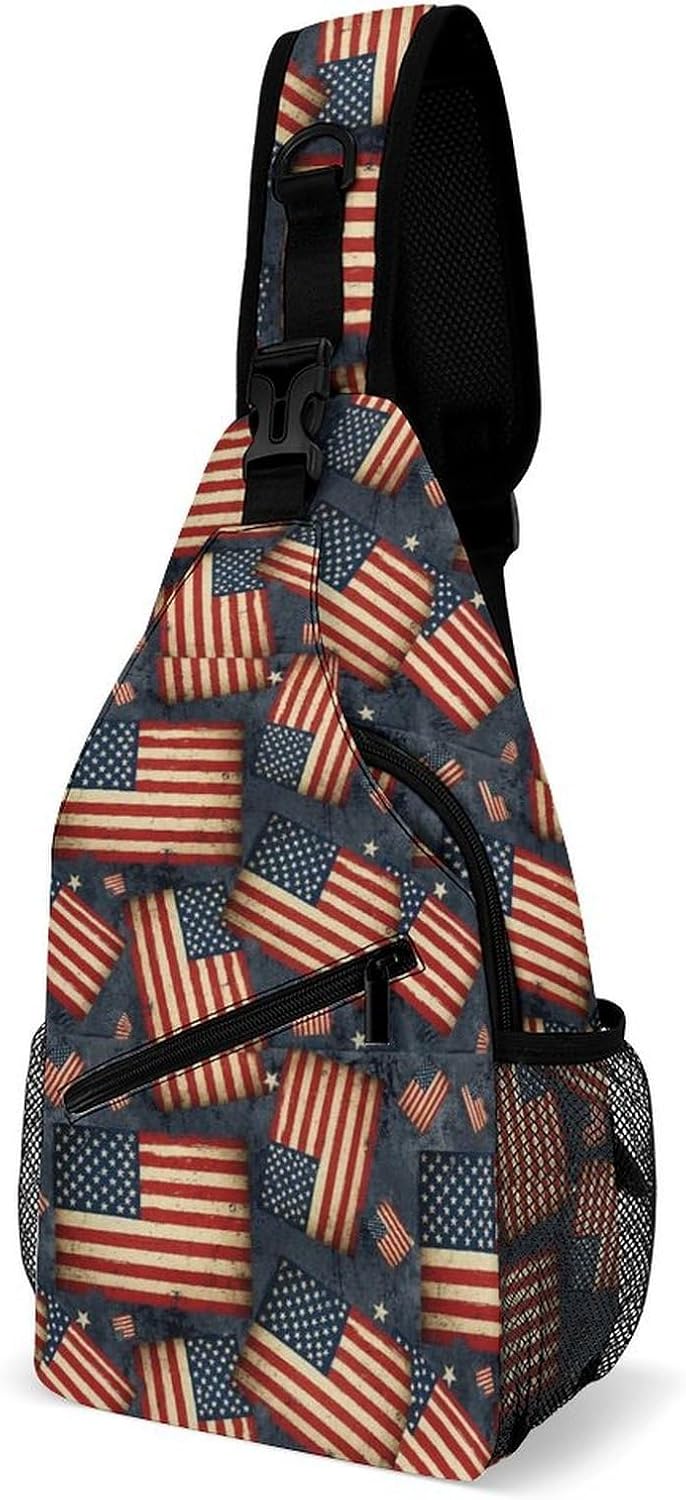 Men Women Sling Shoulder Backpack Casual Carrying Tote Case Crossbody Travel Bag, Anti-Theft Multipurpose Carry On Bag, Marshmallow Camping Crossbody Bag