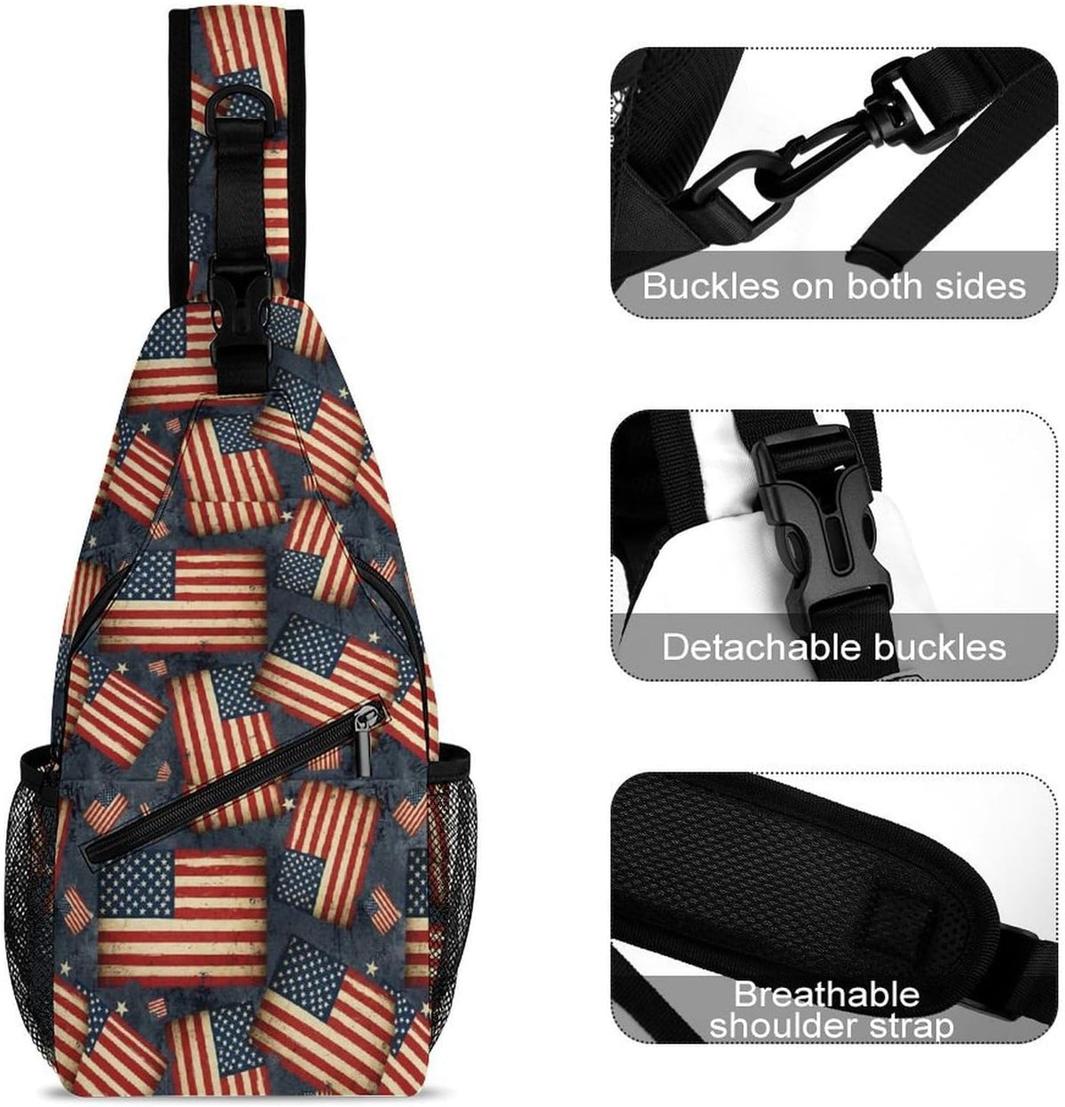 Men Women Sling Shoulder Backpack Casual Carrying Tote Case Crossbody Travel Bag, Anti-Theft Multipurpose Carry On Bag, Marshmallow Camping Crossbody Bag