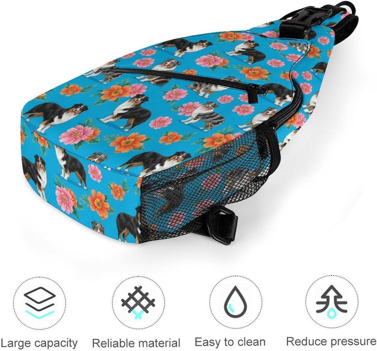 Men Women Sling Shoulder Backpack Casual Carrying Tote Case Crossbody Travel Bag, Anti-Theft Multipurpose Carry On Bag, Marshmallow Camping Crossbody Bag