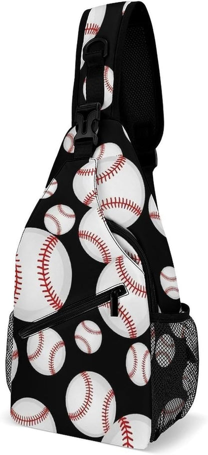 Men Women Sling Shoulder Backpack Casual Carrying Tote Case Crossbody Travel Bag, Anti-Theft Multipurpose Carry On Bag, Marshmallow Camping Crossbody Bag