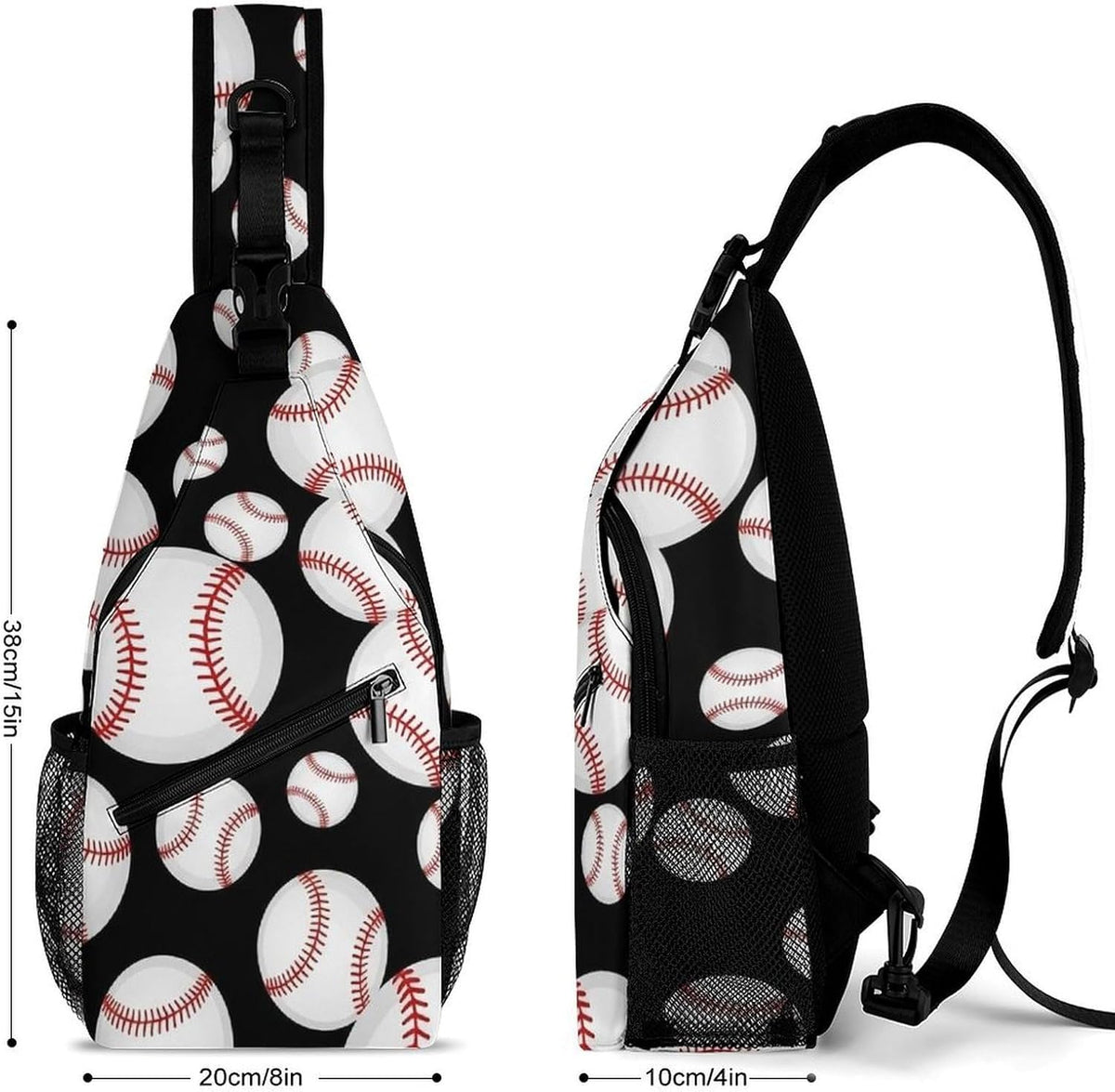 Men Women Sling Shoulder Backpack Casual Carrying Tote Case Crossbody Travel Bag, Anti-Theft Multipurpose Carry On Bag, Marshmallow Camping Crossbody Bag