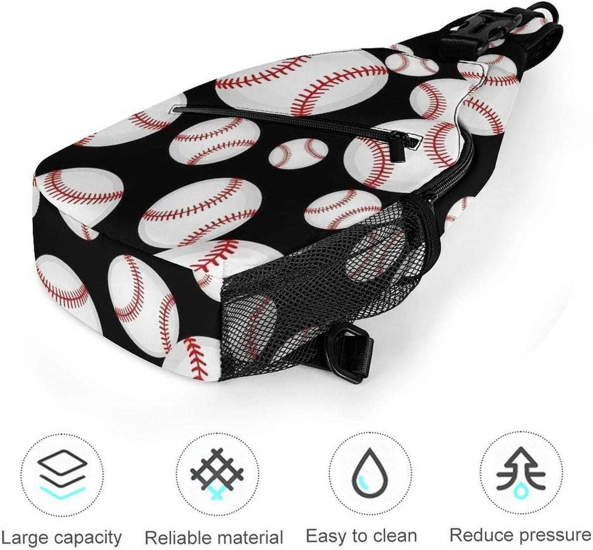 Men Women Sling Shoulder Backpack Casual Carrying Tote Case Crossbody Travel Bag, Anti-Theft Multipurpose Carry On Bag, Marshmallow Camping Crossbody Bag