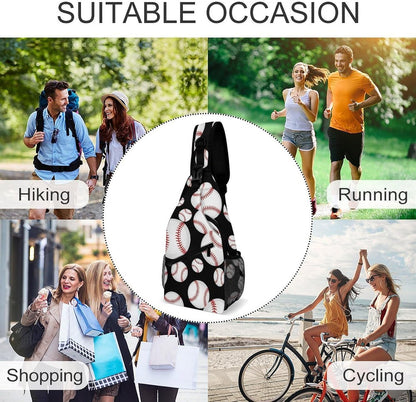 Men Women Sling Shoulder Backpack Casual Carrying Tote Case Crossbody Travel Bag, Anti-Theft Multipurpose Carry On Bag, Marshmallow Camping Crossbody Bag
