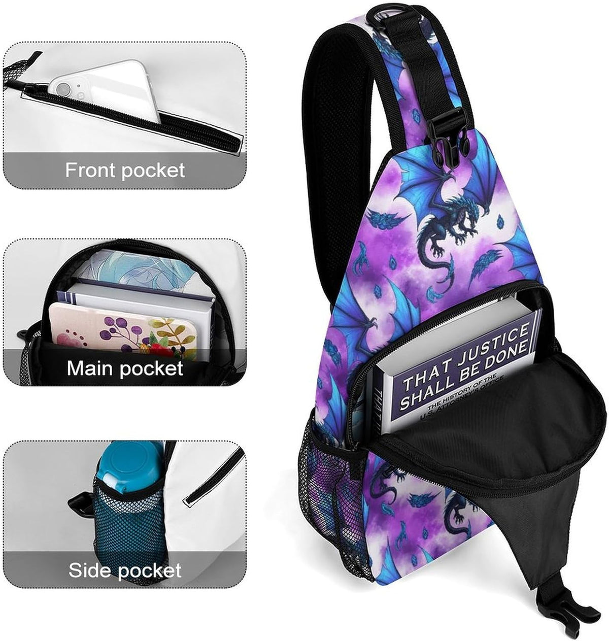 Men Women Sling Shoulder Backpack Casual Carrying Tote Case Crossbody Travel Bag, Anti-Theft Multipurpose Carry On Bag, Marshmallow Camping Crossbody Bag