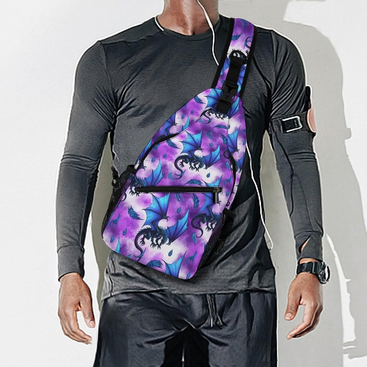 Men Women Sling Shoulder Backpack Casual Carrying Tote Case Crossbody Travel Bag, Anti-Theft Multipurpose Carry On Bag, Marshmallow Camping Crossbody Bag