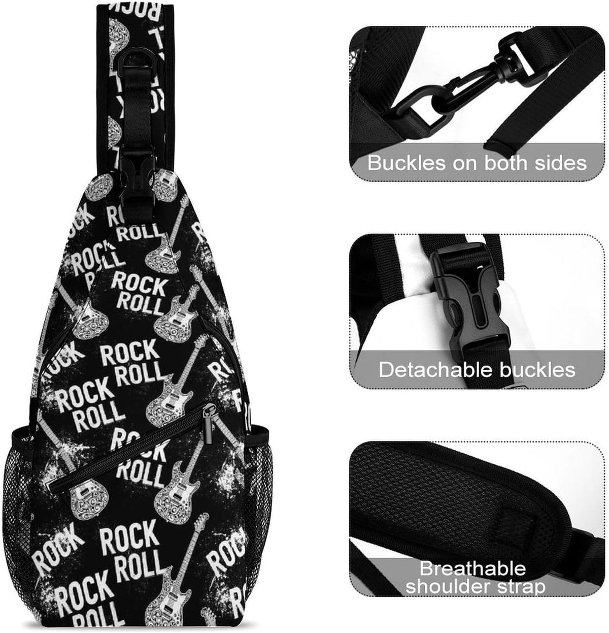 Men Women Sling Shoulder Backpack Casual Carrying Tote Case Crossbody Travel Bag, Anti-Theft Multipurpose Carry On Bag, Marshmallow Camping Crossbody Bag