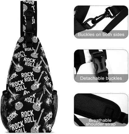 Men Women Sling Shoulder Backpack Casual Carrying Tote Case Crossbody Travel Bag, Anti-Theft Multipurpose Carry On Bag, Marshmallow Camping Crossbody Bag