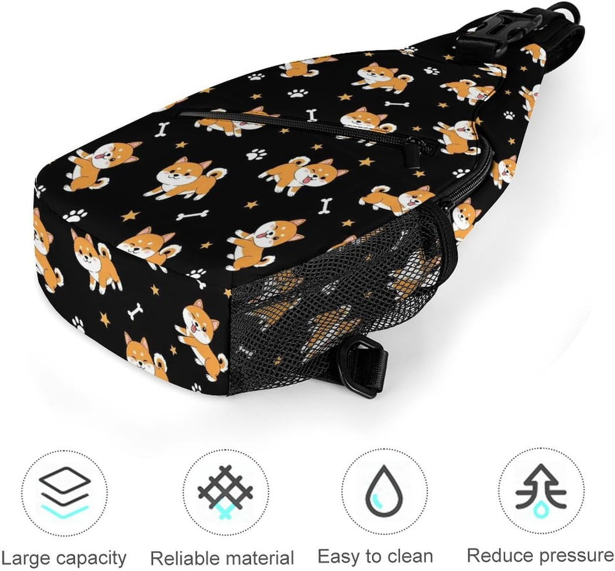 Men Women Sling Shoulder Backpack Casual Carrying Tote Case Crossbody Travel Bag, Anti-Theft Multipurpose Carry On Bag, Marshmallow Camping Crossbody Bag